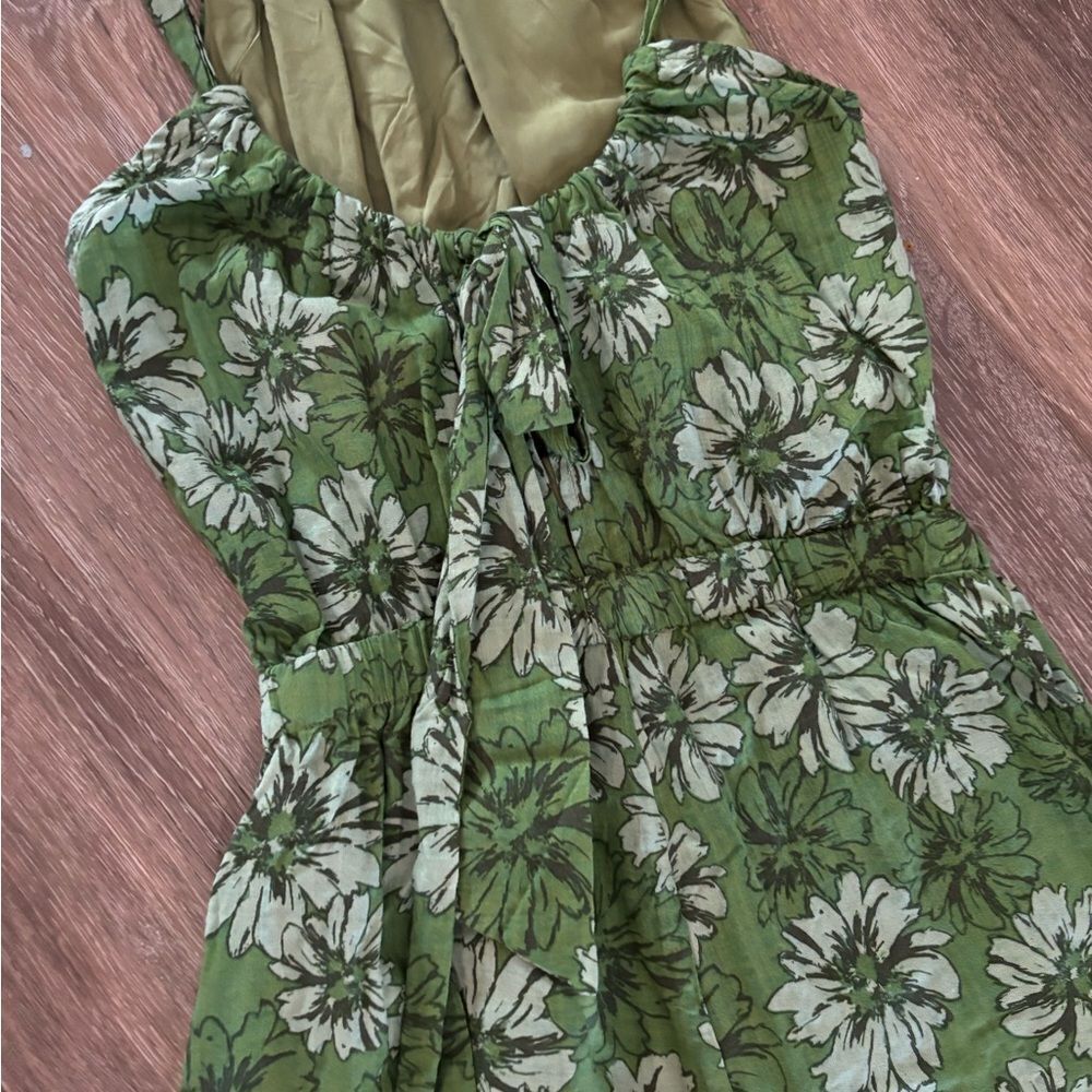 Illa Illa Floral Green Jumpsuit Sz S - Picture 3 of 7